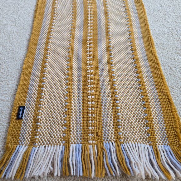Madewell Chunky Weave Mustard Yellow Gold Scarf - Picture 5 of 6